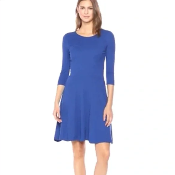 Lark & Ro | Dresses | Lark Ro Womens Three Quarter Sleeve Knit Fit And Flare Dress Color Blue C8 | Poshmark Lark & Ro | Dresses | Lark Ro Womens Three Quarter Sleeve Knit Fit And Flare Dress Color Blue C8 | Poshmark